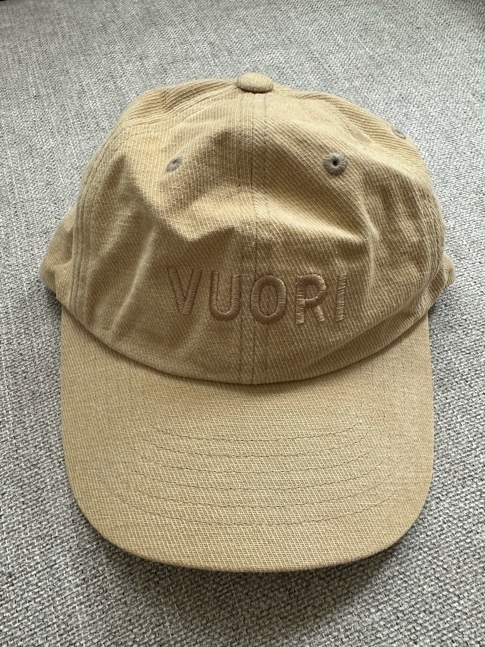 Vuori Beige Corduroy Hat